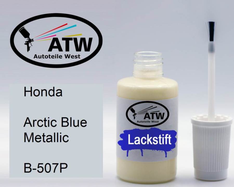 Honda, Arctic Blue Metallic, B-507P: 20ml Lackstift, von ATW Autoteile West.